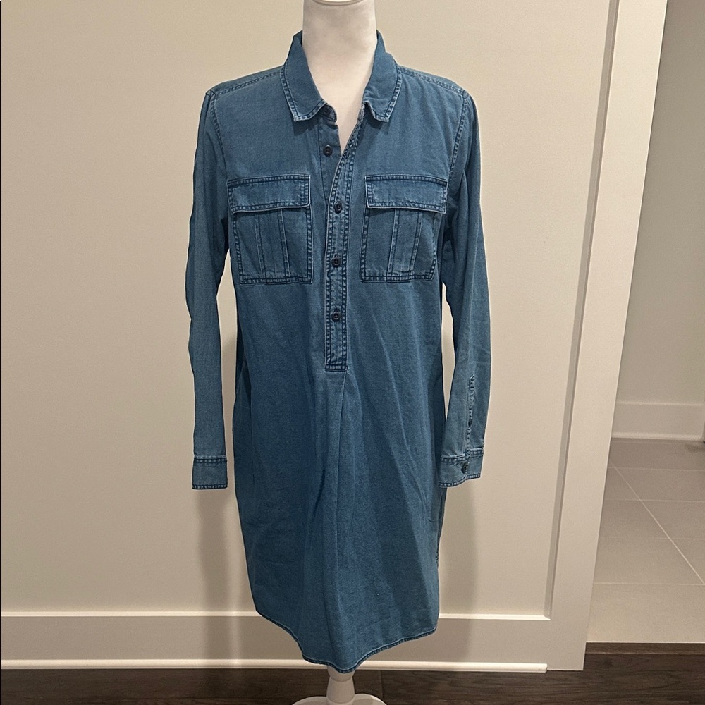 NWT JCrew Chambray Button Down Dress Sz M